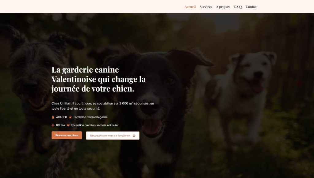 Créer un site internet à Valence - Site web de Uniflair.fr