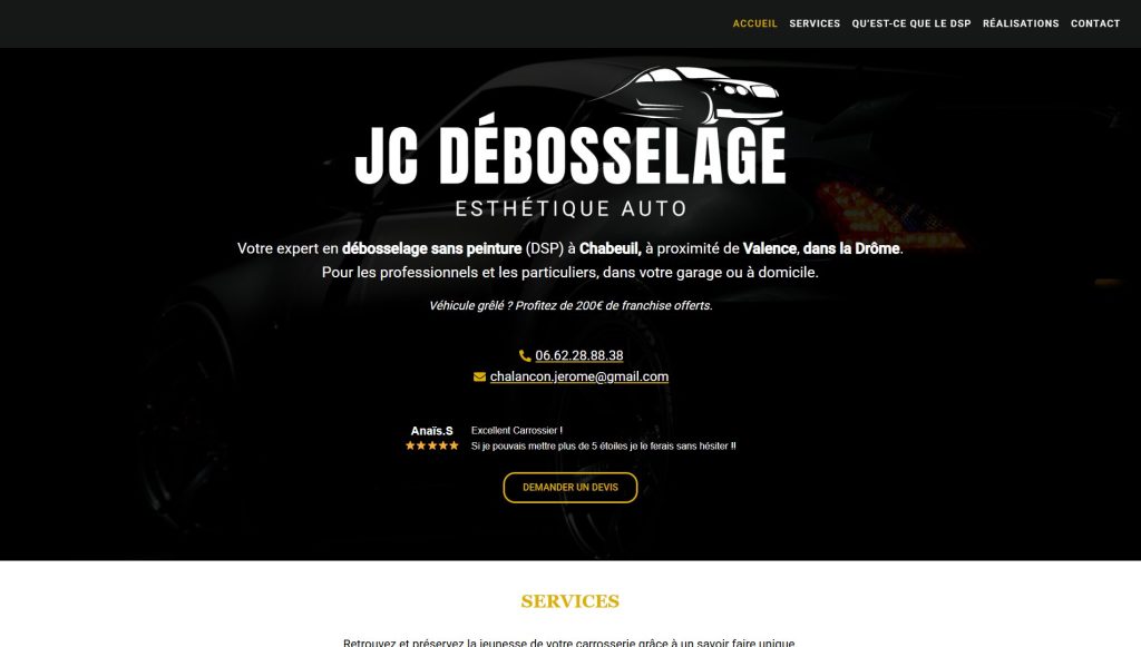 Site internet de JC Debosselage