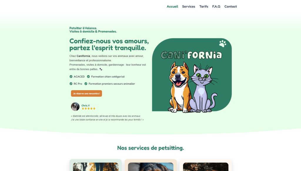 site internet de Canifornia